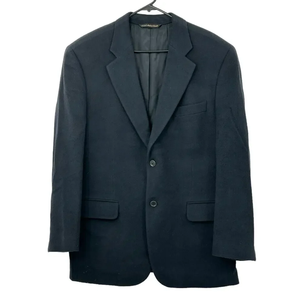 Barneys New York Jacket Mens‎ 44 Stuartwood 100% Cashmere Navy Quiet Luxury